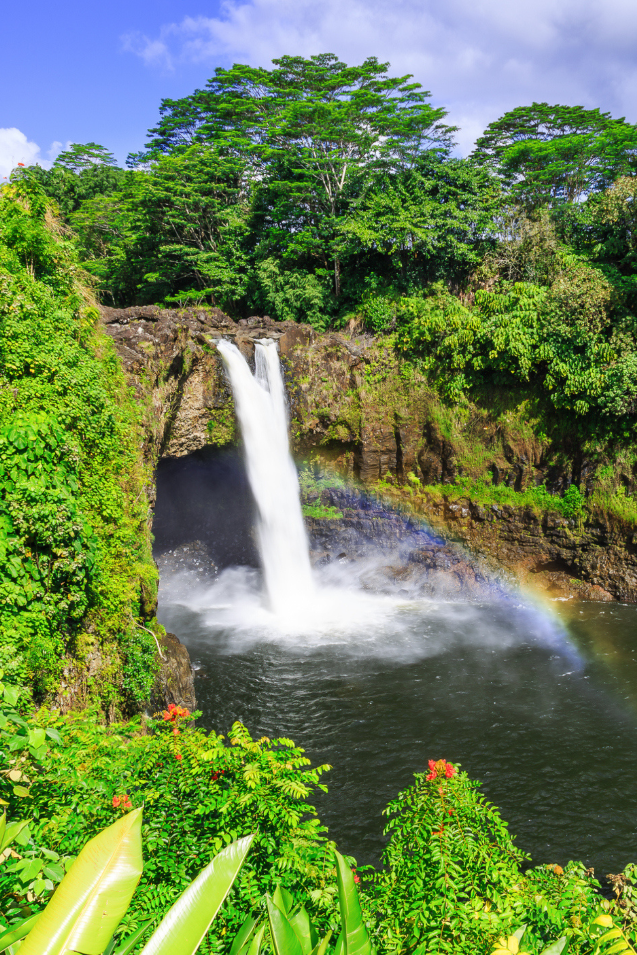 Image of rainbow falls in Hilo Hawaii